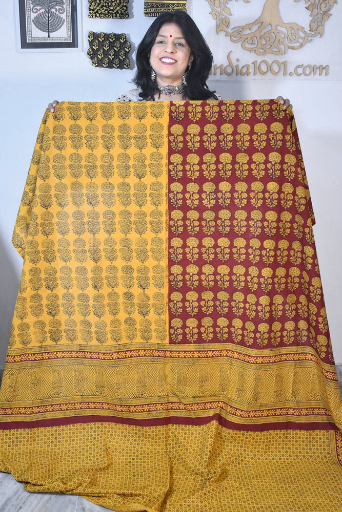 Bagh Hand Block Printed Cotton Kurta Fabric
