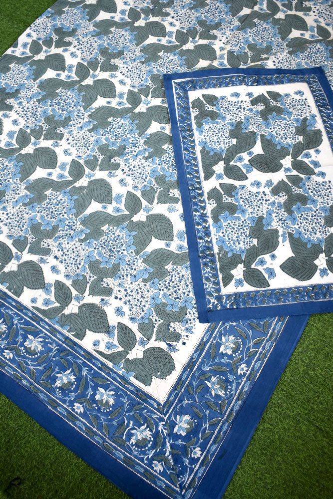 Shayan : Hand Block print King Size Cotton Double Bed sheet with pillow covers ( 90 by 108)