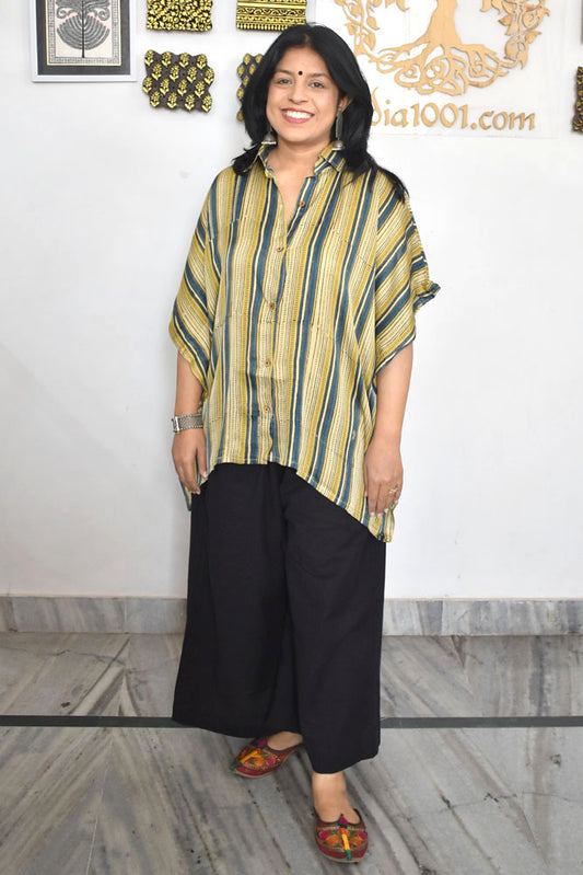 Beautiful Ajrakh Modal Silk Shirt size - 38 - 44