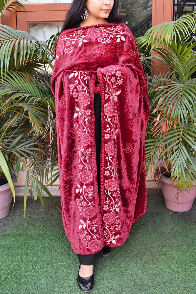 Premium Velvet Dupatta with embroidery and sequin work