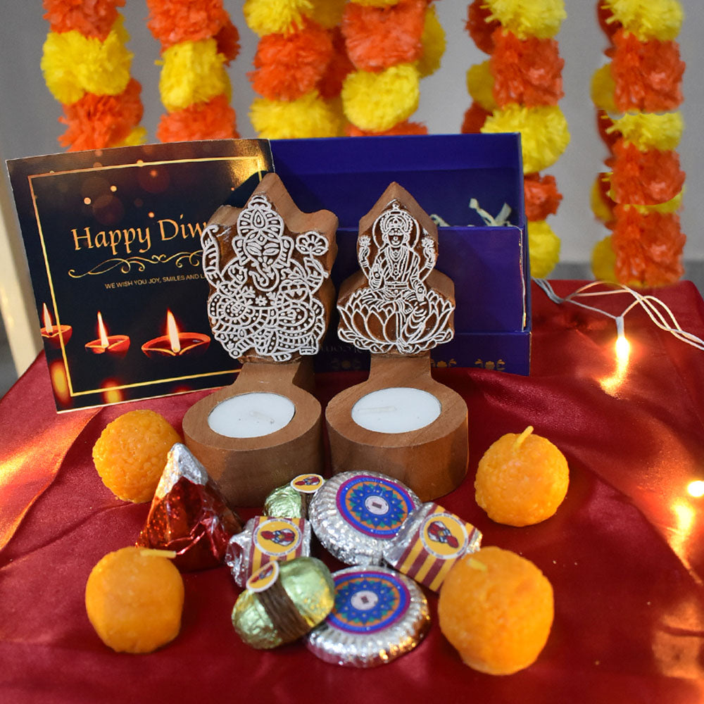 Gift Hamper - Carved Laxmi Ganesha Hamper