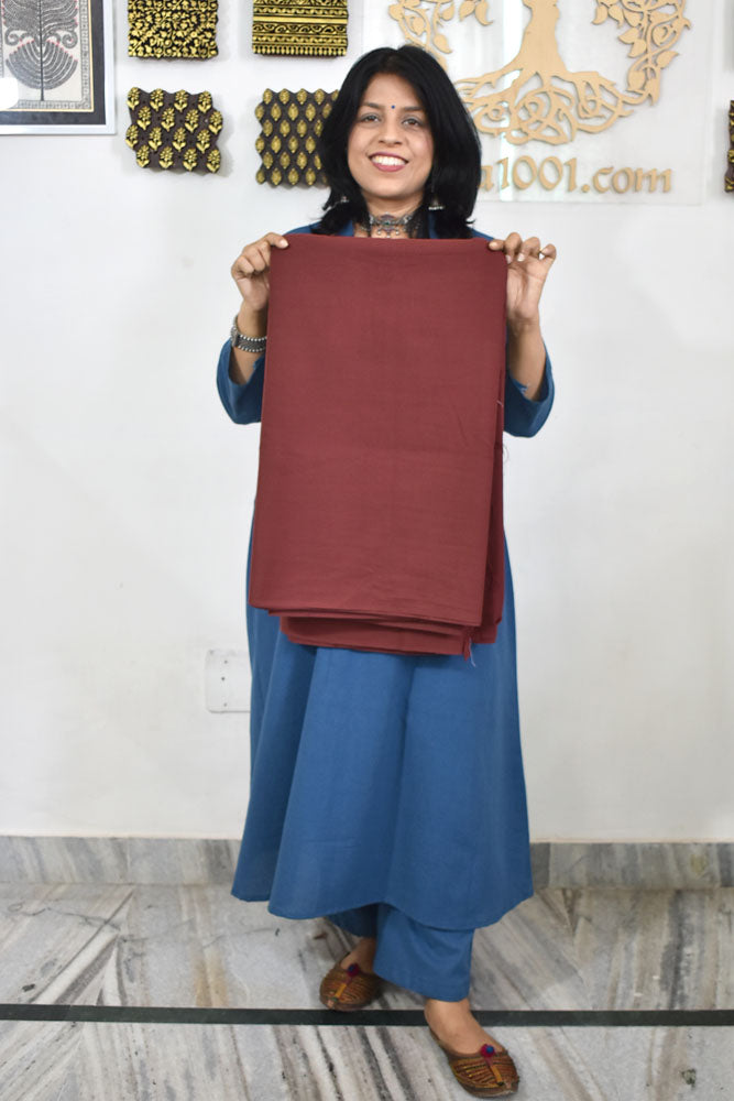 Beautiful Cotton Plain Fabric - 2.5 mtrs