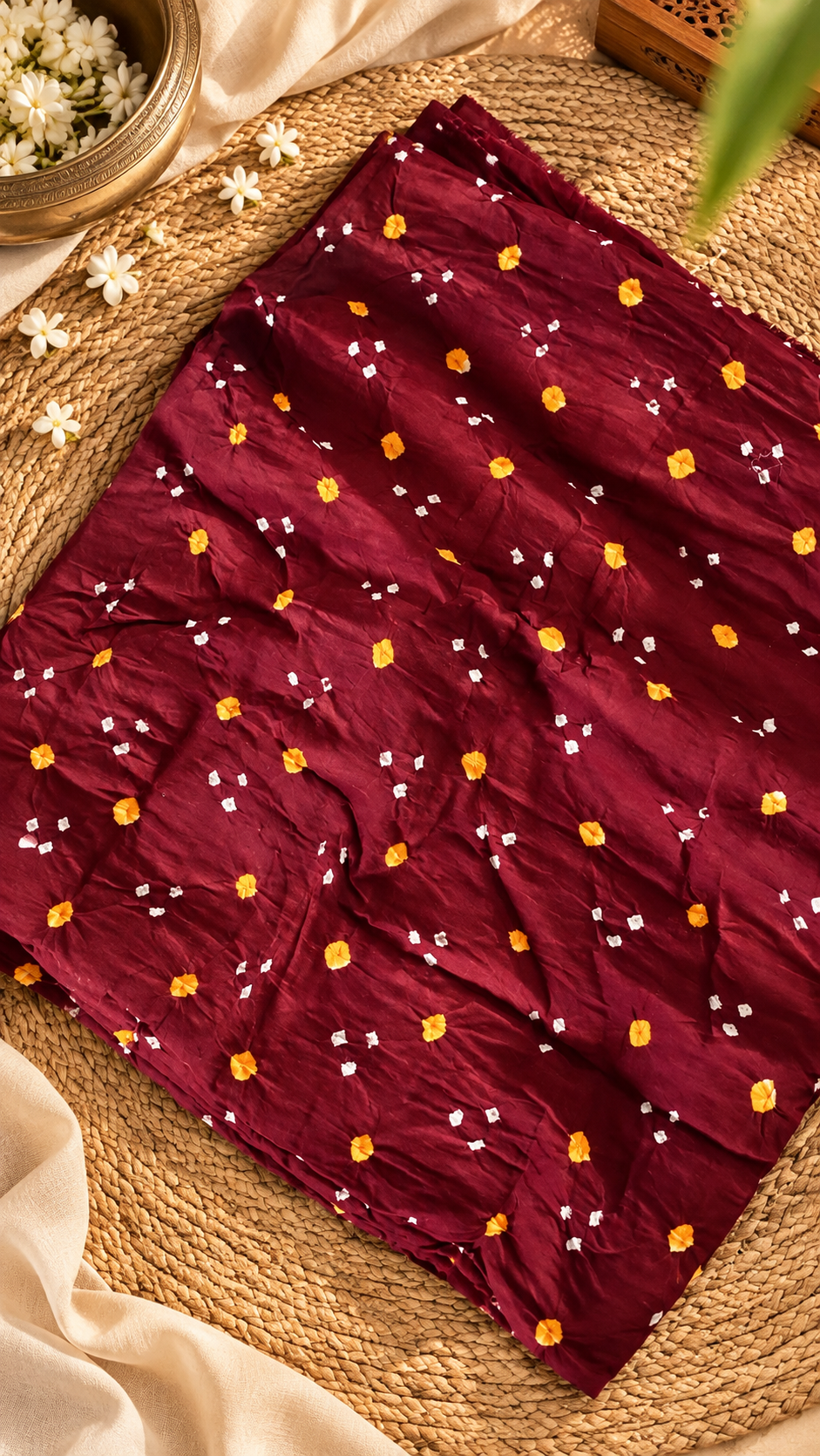 Bandhani Cotton Fabric (2.5 mtrs )