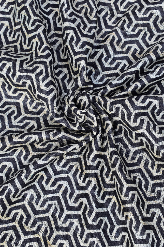 Geecha Silk Dupatta with Hand Block print