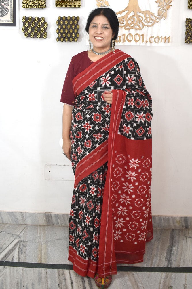 Elegant Handloom Teliya Cotton Saree