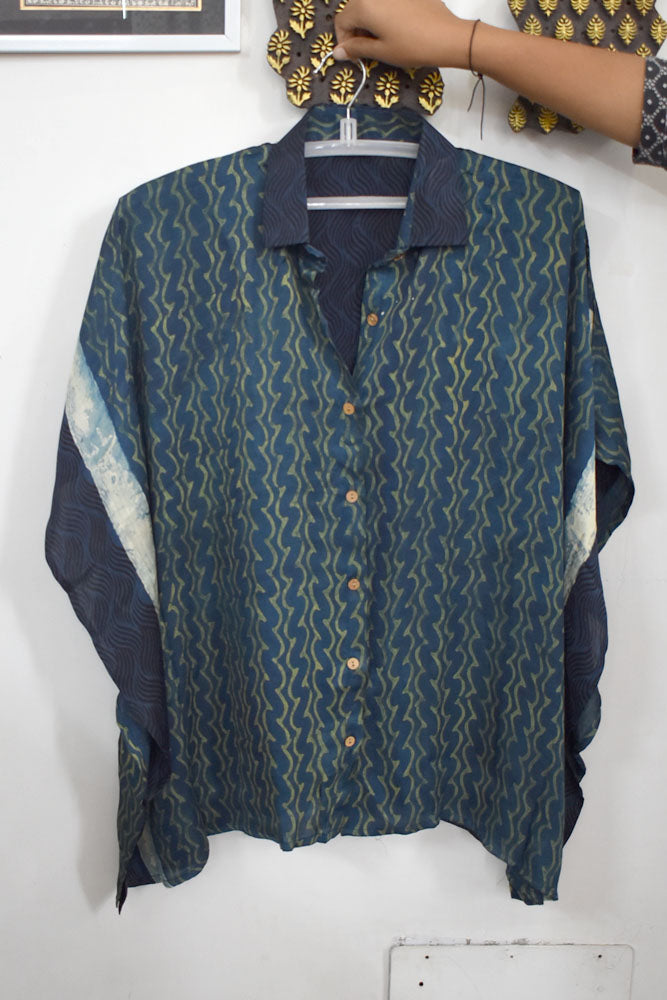 Beautiful Ajrakh Modal Silk Kaftan - 38 - 44