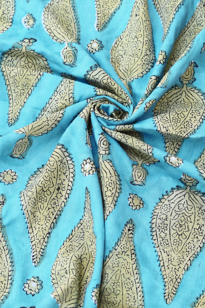 Block Printed Cotton Cut Fabric