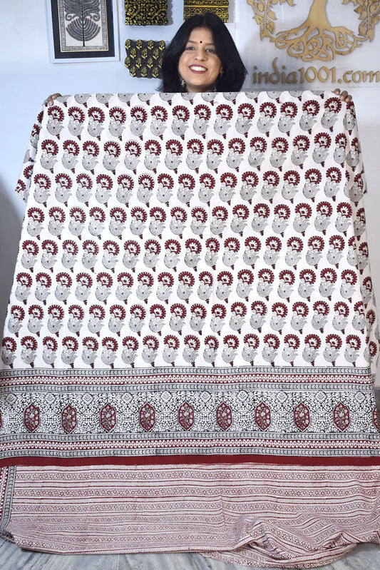 Bagh Hand Block Printed Cotton Kurta Fabric
