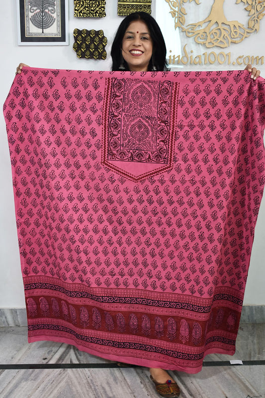 Bagh Hand Block Printed Cotton Kurta Fabric