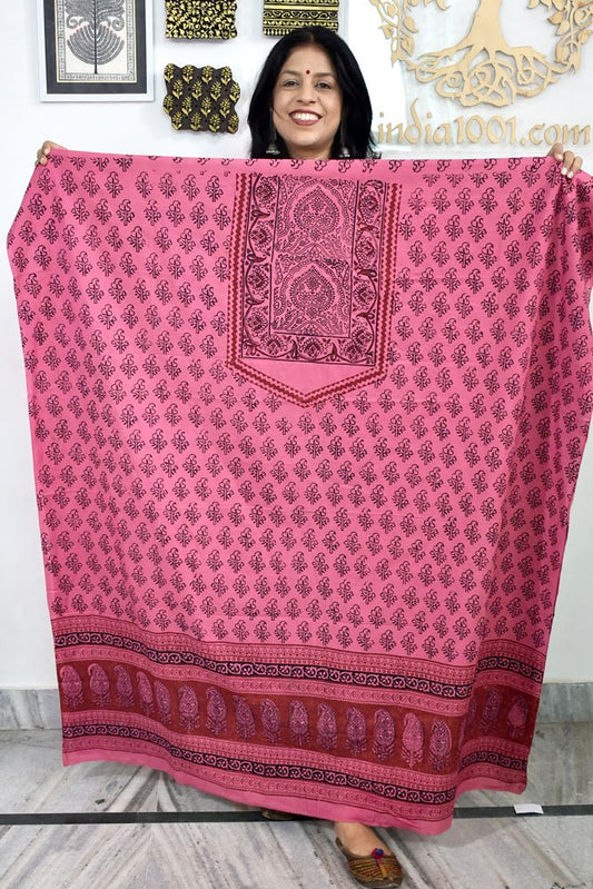 Bagh Hand Block Printed Cotton Kurta Fabric