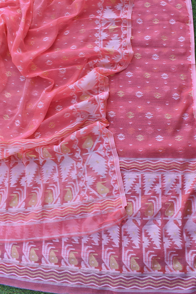 Beautiful Hand Woven Blended Cotton Jamdani Set
