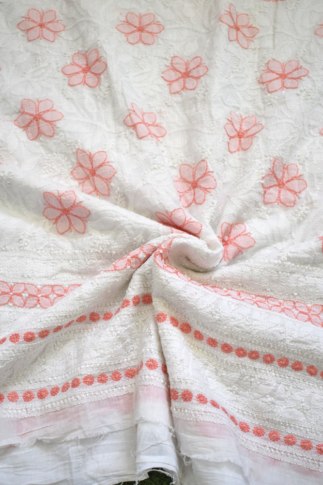 Intricate and beautiful Mul Cotton Hand Chikankari work Kurta & Pant fabric Set