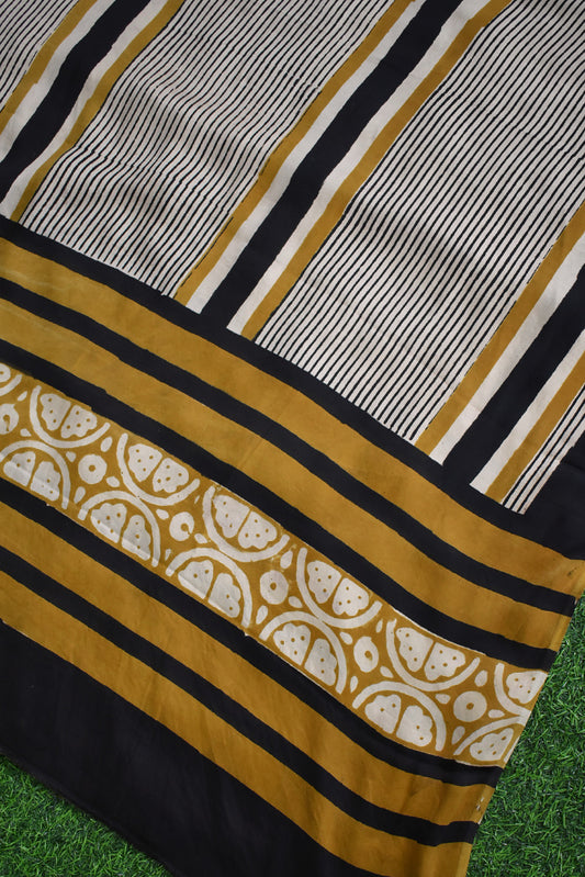 Elegant Modal Silk Vanaspathi Ajrakh Block Print Dupatta