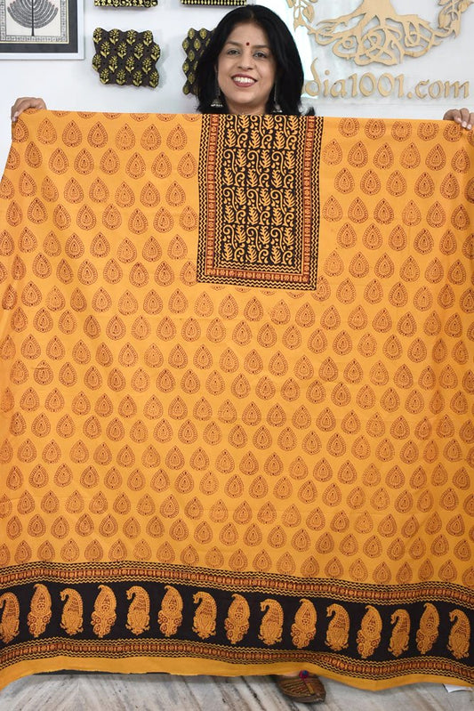 Bagh Hand Block Printed Cotton Kurta Fabric