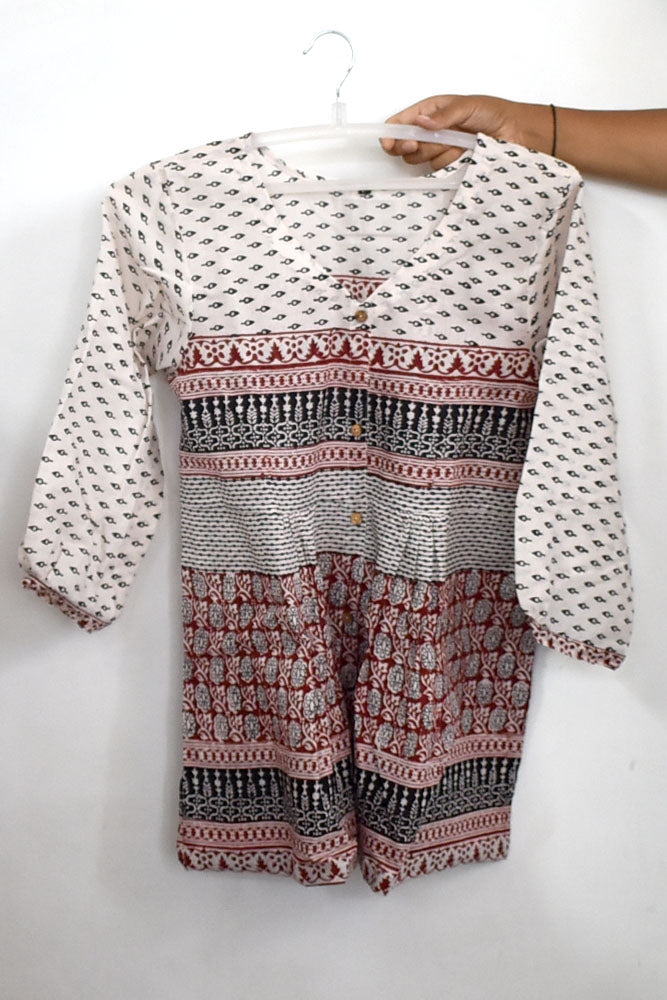 Beautiful Hand Block Printed Bagh cotton Short kurta/Top - 40