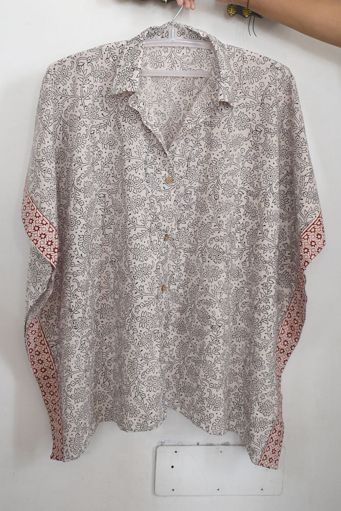 Bagh Hand Block Printed Kaftan, Free Size