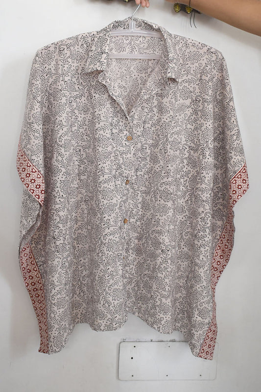 Bagh Hand Block Printed Kaftan, Free Size