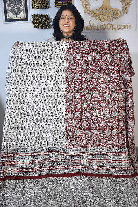 Bagh Hand Block Printed Cotton Kurta Fabric