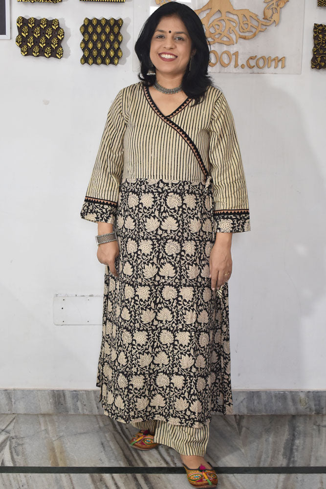 Elegant Cotton Kurta and pant set - Sizes 38 - 44