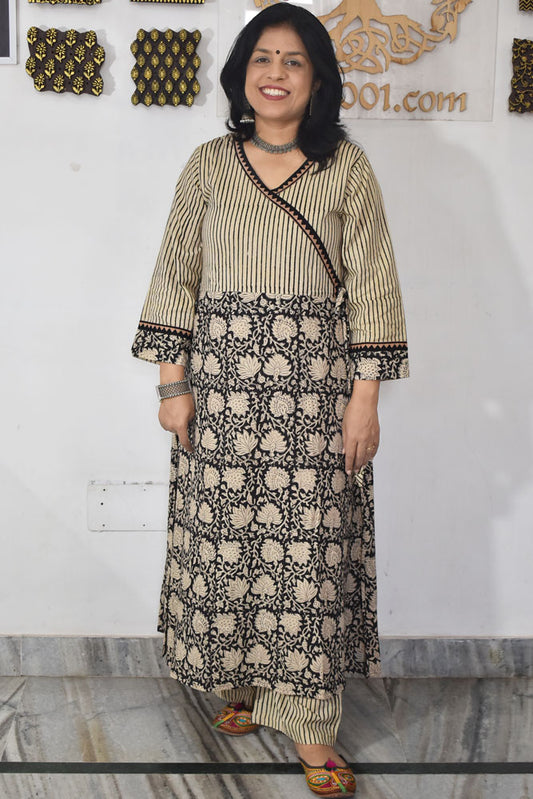 Elegant Cotton Kurta and pant set - Sizes 38 - 44