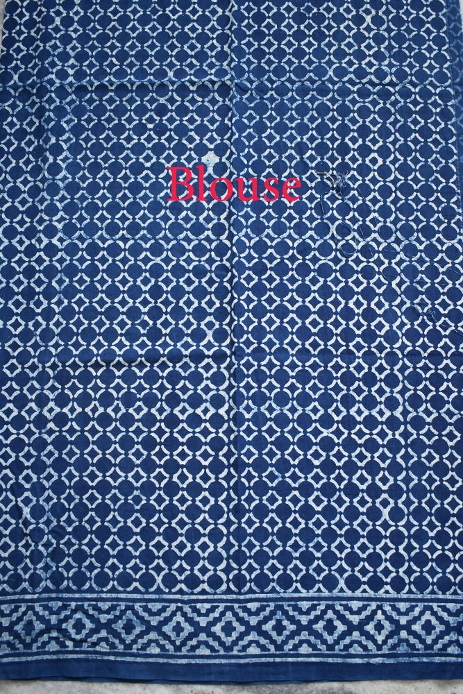 Beautiful Hand Block Printed Kota Doria cotton Saree