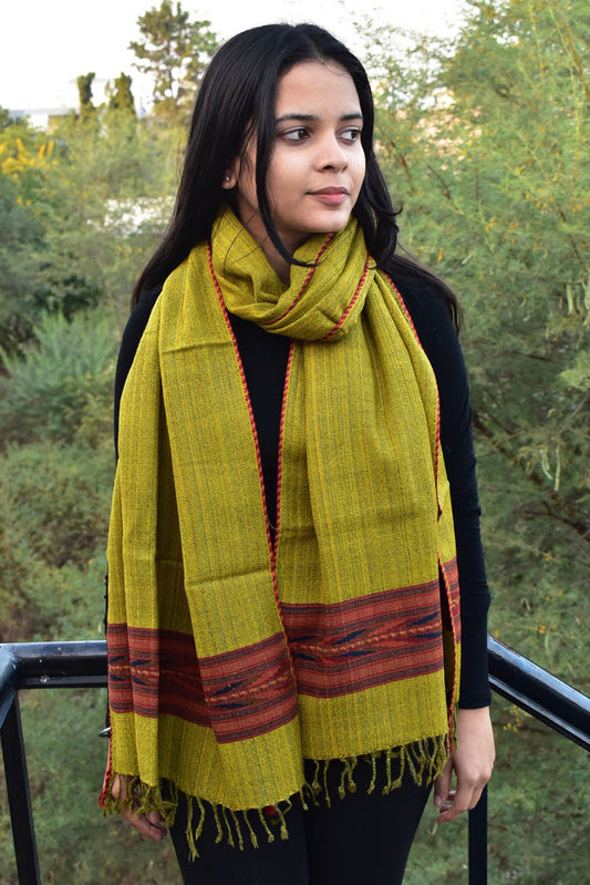 Elegant & Soft, Versatile Handwoven Himalayan Pure Wool Stole / Shawl