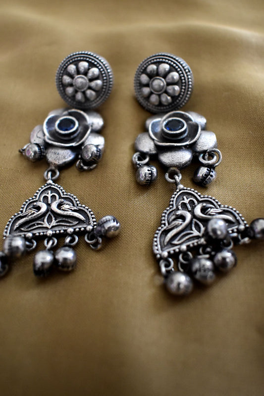Elegant Antique finish German silver Earring