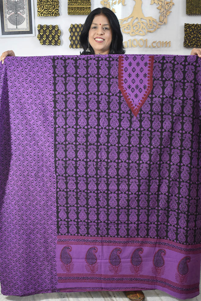 Bagh Hand Block Printed Cotton Kurta Fabric