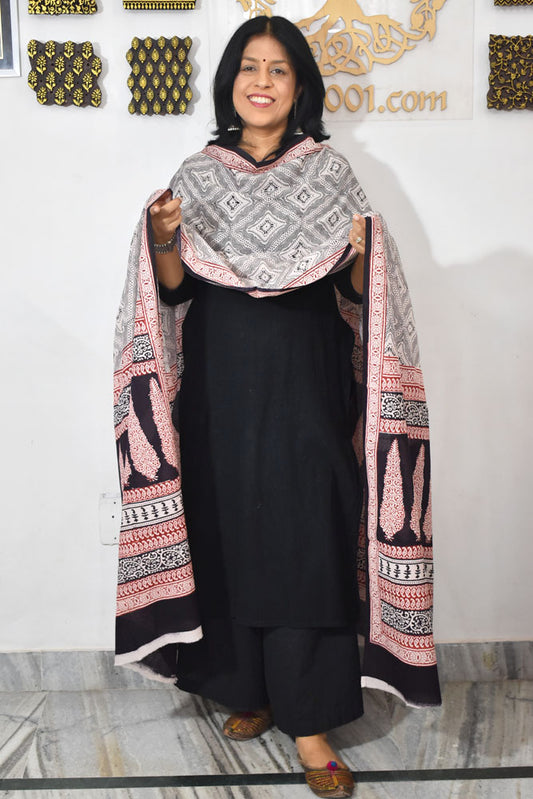 Bagh Hand Block Printed Cotton Dupatta