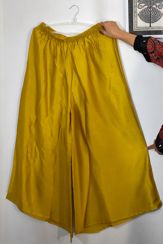 Elegant modal palazzo -dhaani ( turmeric yellow)