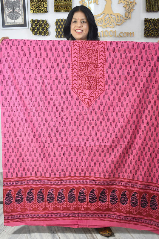Bagh Hand Block Printed Cotton Kurta Fabric