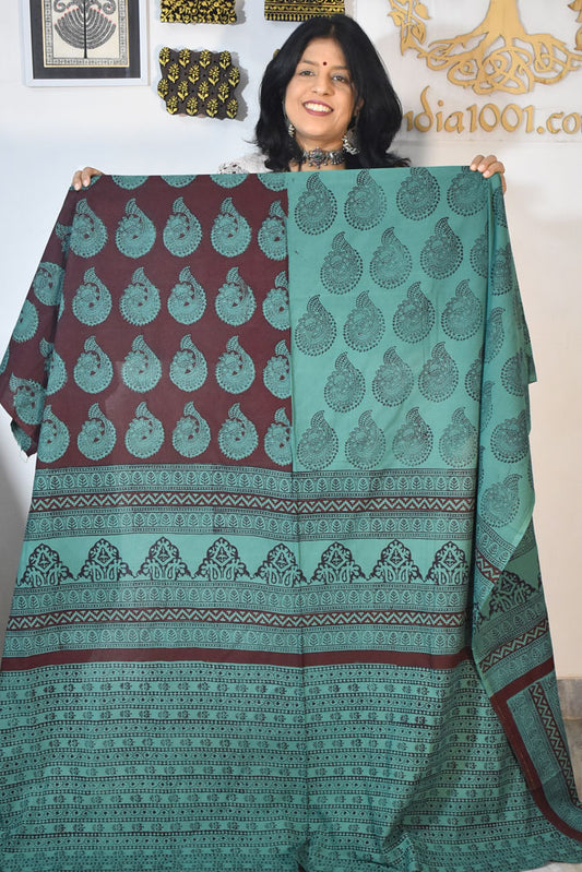 Bagh Hand Block Printed Cotton Kurta Fabric