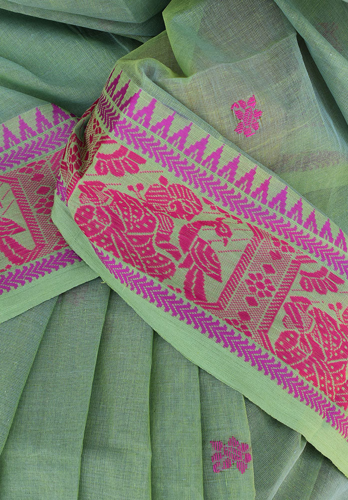 Beautiful Handcrafted Baluchari Cotton saree