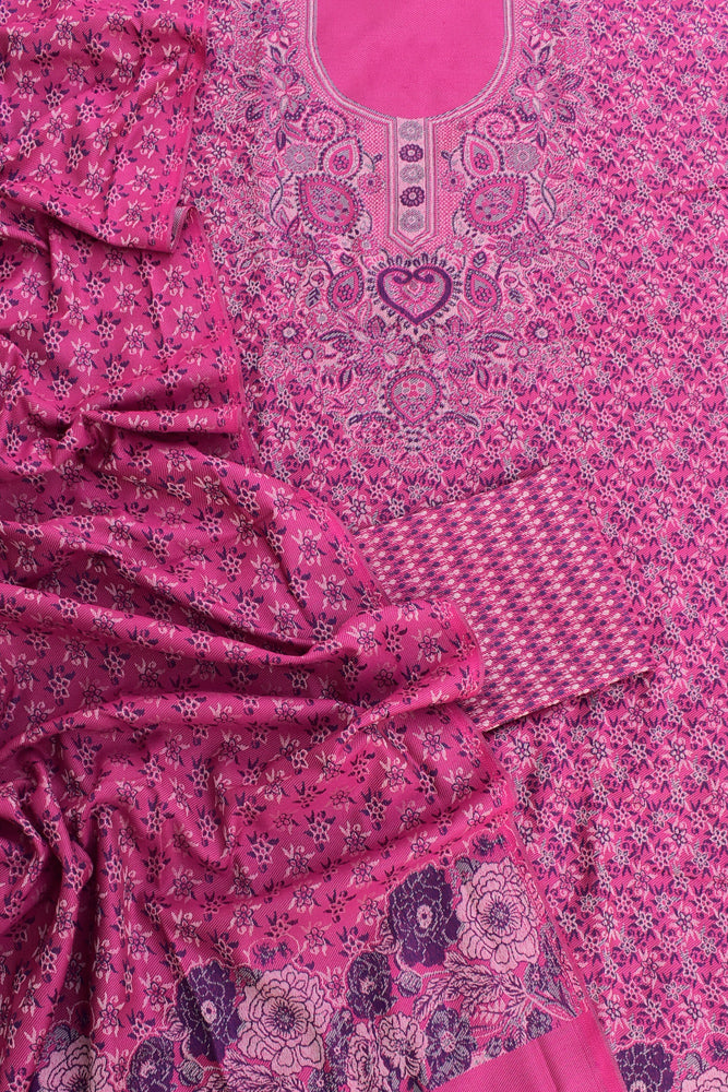 Beautiful Woolen Suit fabric & Stole/shawl with Woven patterns