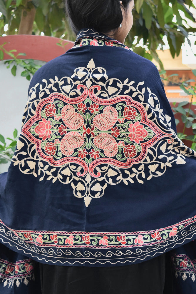 Beautiful Aari work Woolen stole