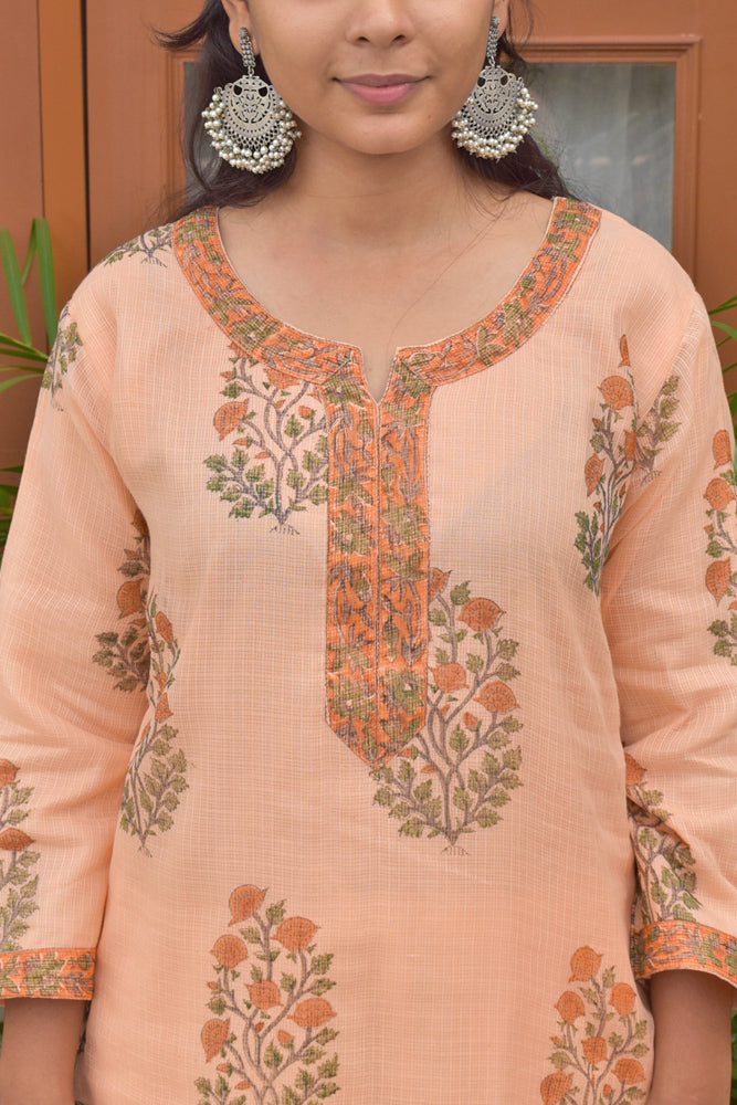 Beautiful Kota Doria Cotton Kurta stitched with lining  Size -  36, 38, 40