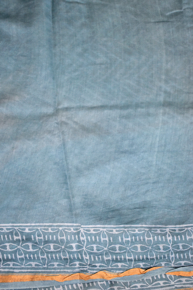 Beautiful Hand Block Printed Chanderi Silk Cotton Saree