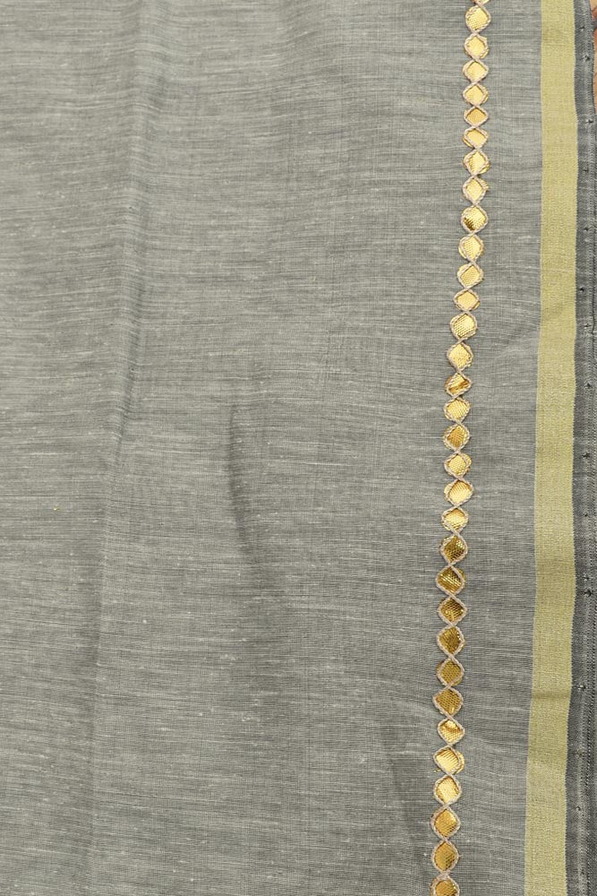Elegant Slub chanderi Fabric with Hand Gota Patti Work( 2.5 mtrs)