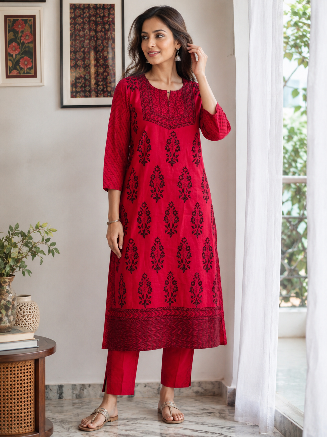 Beautiful Hand Block Printed Bagh cotton Short Kurta