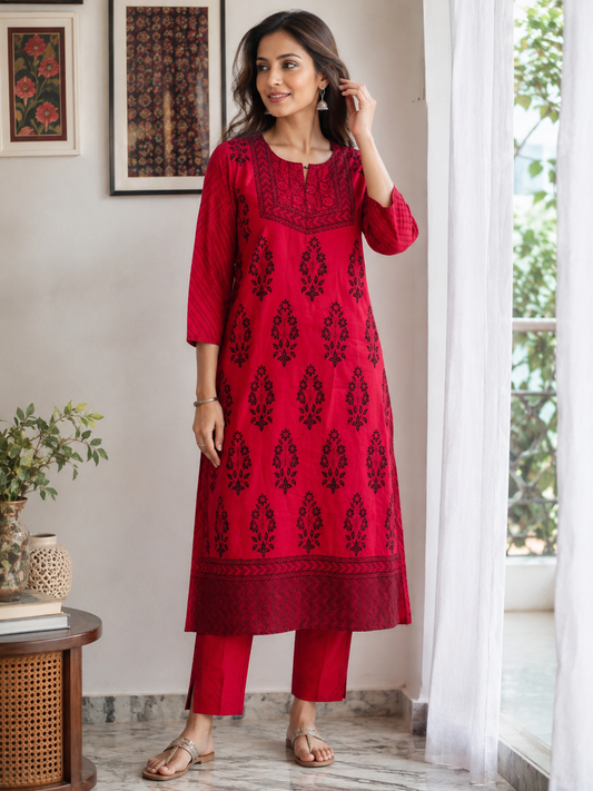 Beautiful Hand Block Printed Bagh cotton Short Kurta
