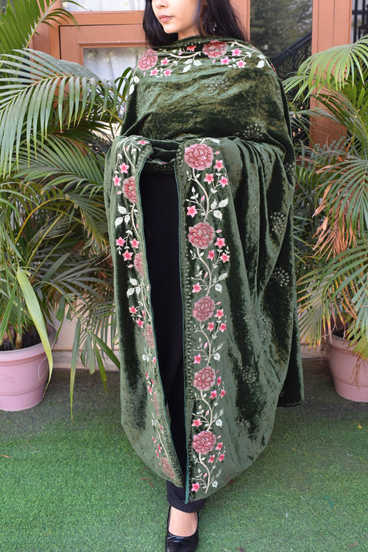 Premium Velvet Dupatta with embroidery and sequin work