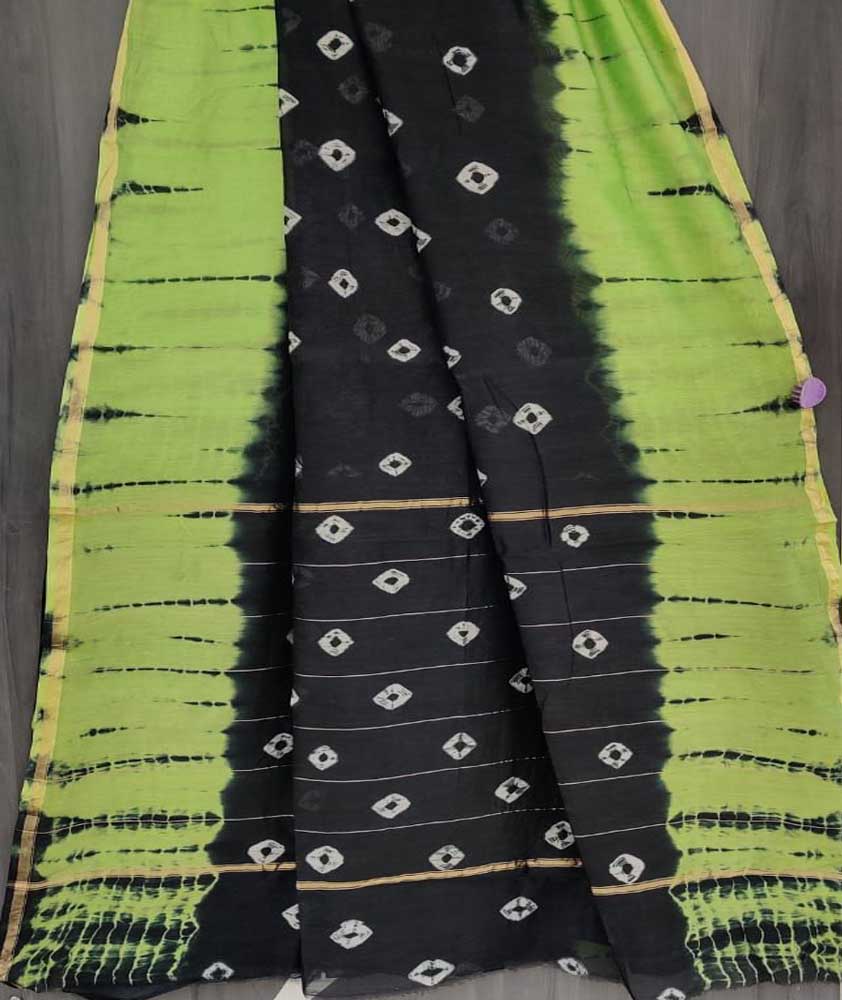 Beautiful Shibori Chanderi Silk Cotton Saree