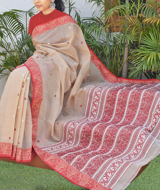 Beautiful Handcrafted Baluchari Cotton saree