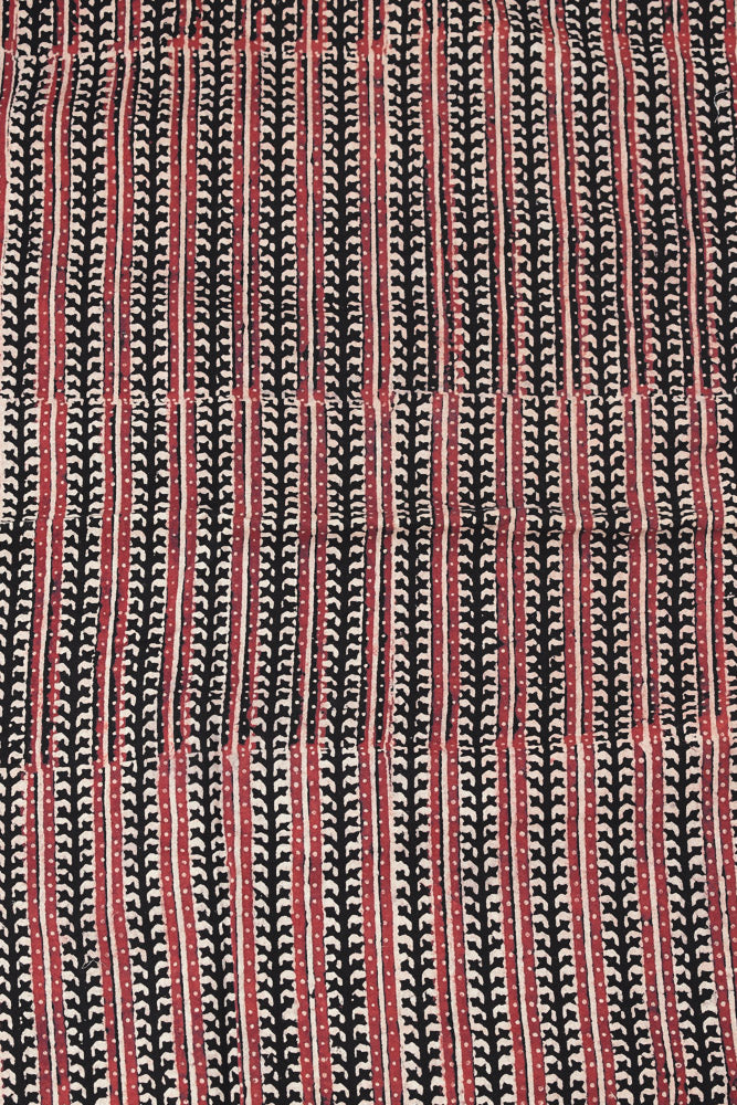 Ajrakh Hand Block Printed Cotton Cut ( blouse) Fabric