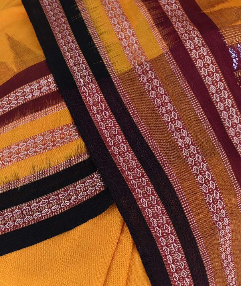 Elegant Handwoven Doll Bomkai cotton Saree