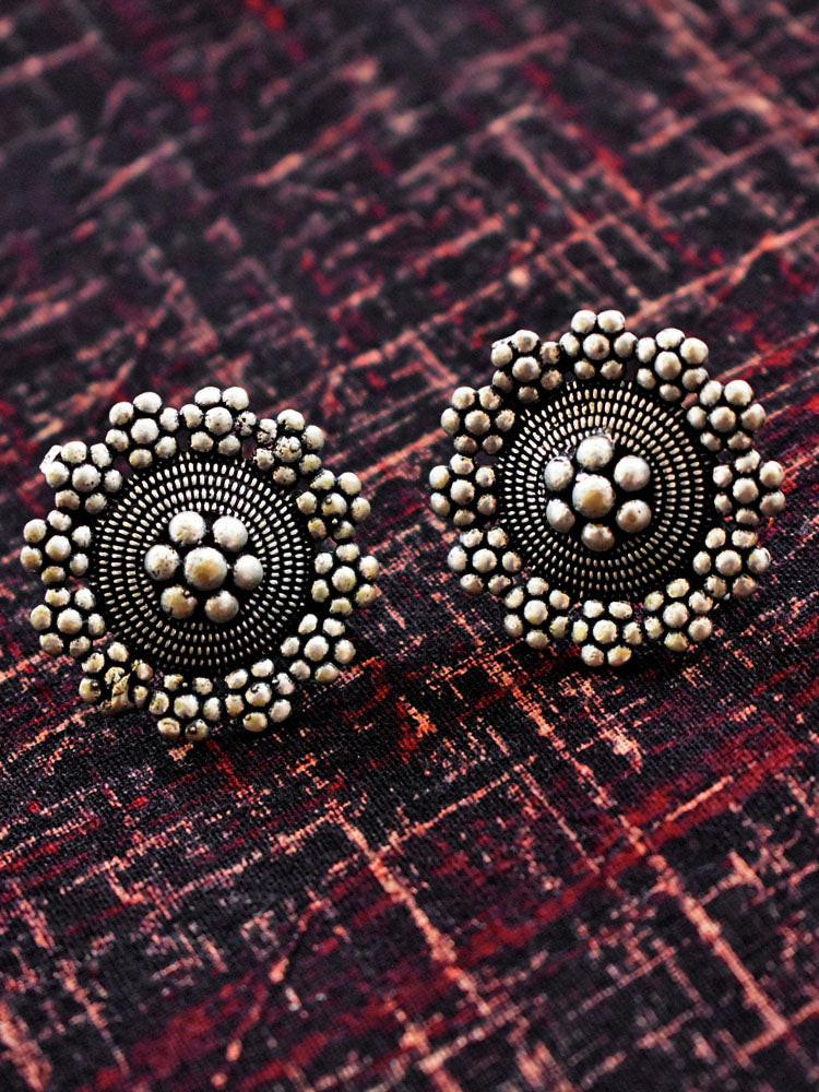 Elegant Antique finish German silver earrings