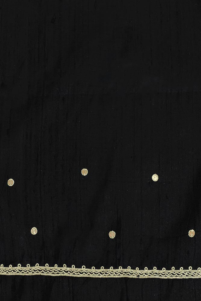 Raw Silk Kurta Fabric with Aari Work( 2.5 mtrs)