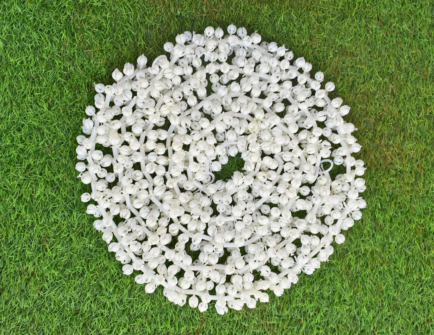 Pack of 6 - Artificial Jasmine/ Mogra/ Gajra/Mallipoo Veni, Flower Garland strings - 4.8 ft + (off white color))