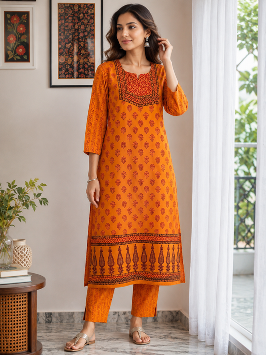 Beautiful Hand Block Printed Bagh cotton Short Kurta