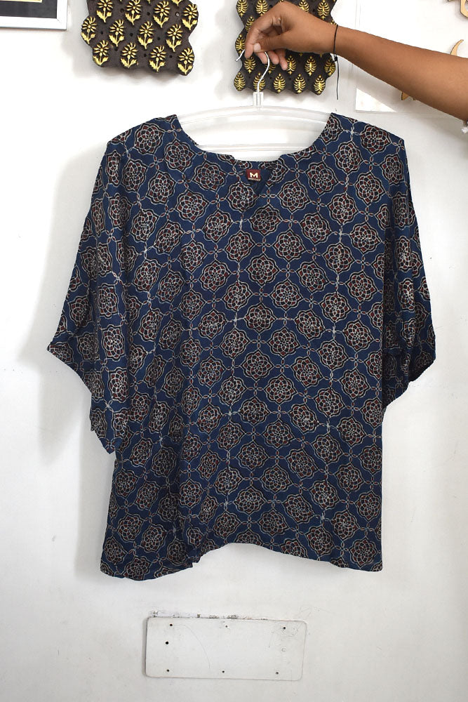 Beautiful Ajrakh Modal Silk Kaftan - 38 - 44